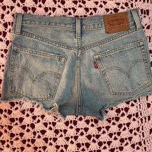 2 for 60 Levi’s 501 button fly shorts light wash